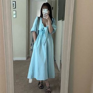 Summer/wedding Guest Light Blue Dress